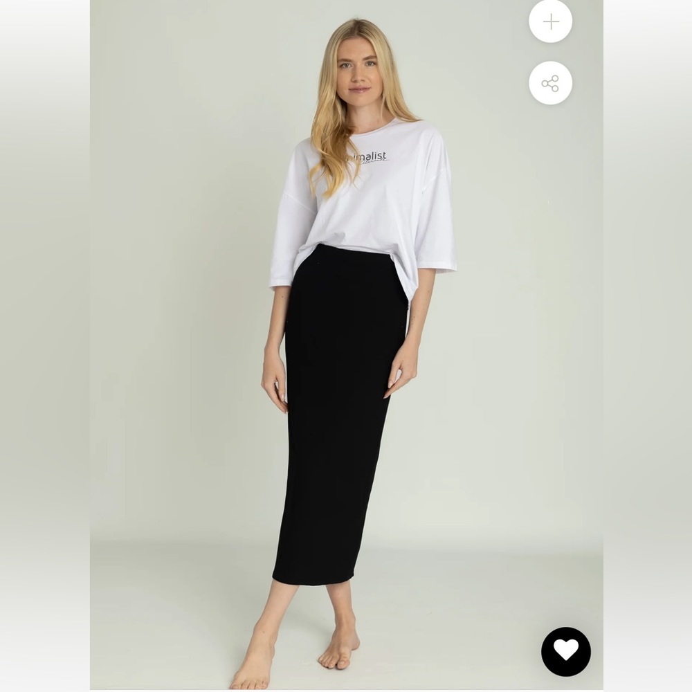 Blank light ribbed skirt leggings stretchy waist
